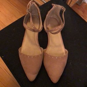 Dusty pink flats